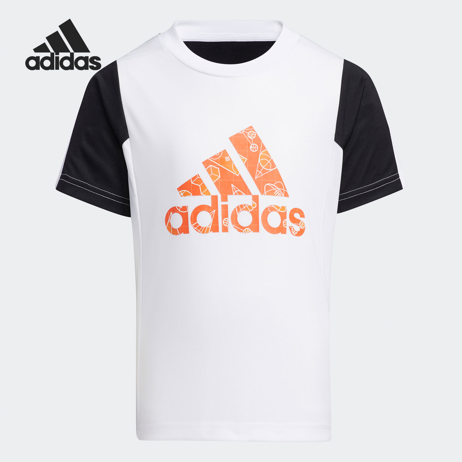 Adidas/阿迪达斯正品当季新款训练休闲运动小童短袖T恤 GP0456