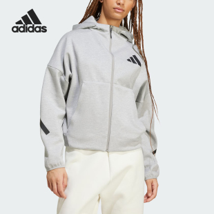 Adidas Z.N.E女士拉链休闲连帽户外外套JD9593 阿迪达斯官方正品