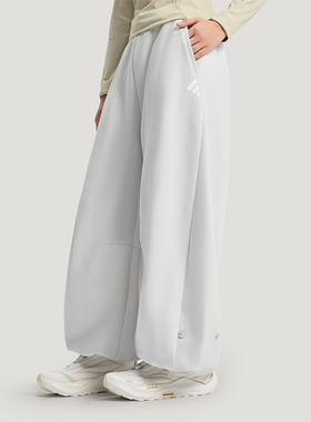 Adidas/阿迪达斯正品2025冬季款女士日常针织宽松运动长裤KR7571