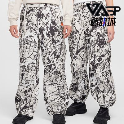 耐克男女时尚梭织宽松印花长裤