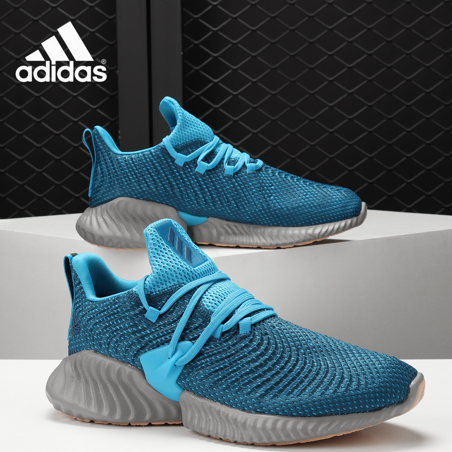 Adidas/阿迪达斯正品男子春季新款阿尔法BOUNCE运动跑步鞋 BD7112
