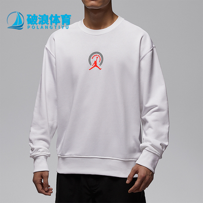 Nike/耐克正品JORDAN男士印花日常耐穿圆领针织卫衣IQ2981-100