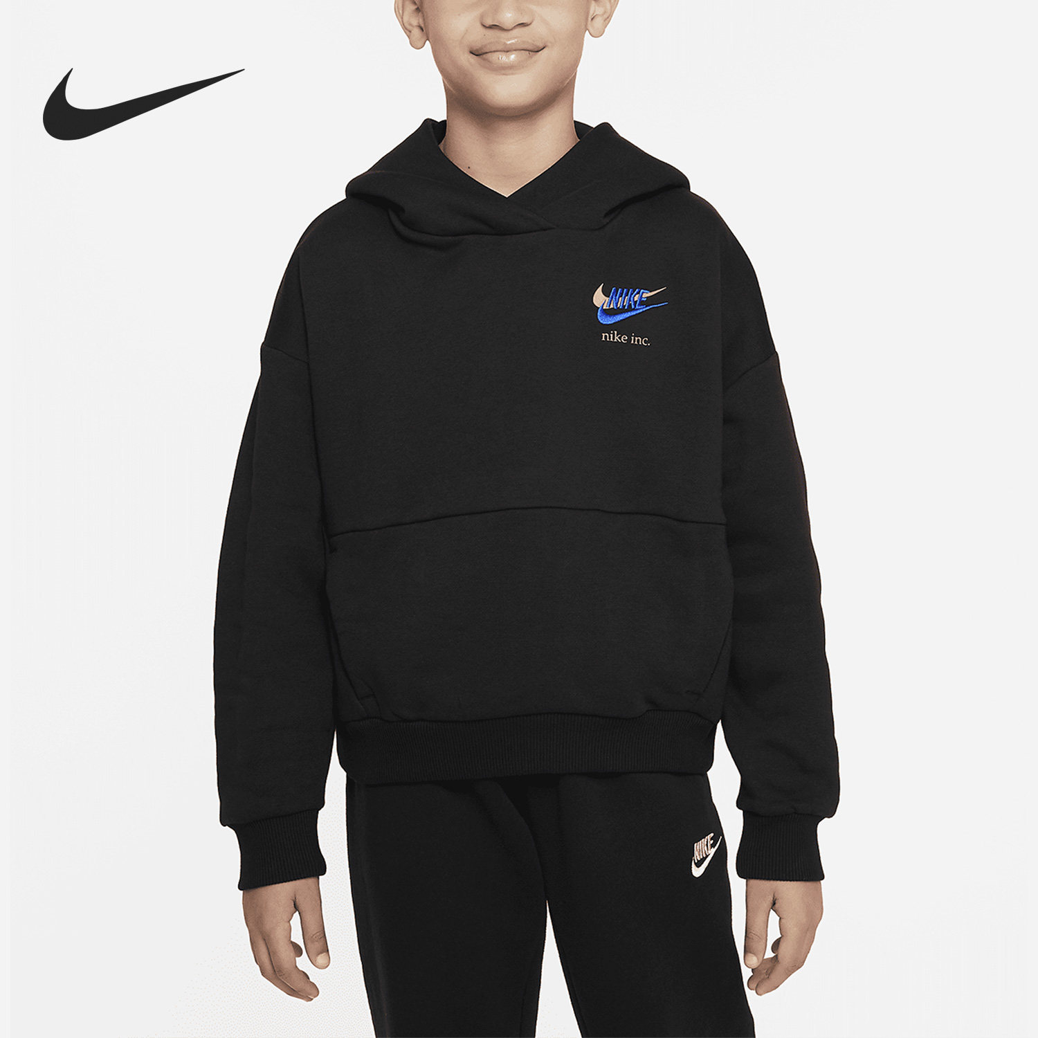 Nike/耐克正品新款大童休闲运动加绒连帽卫衣DX5142-010,童装/婴儿装/亲子装,卫衣/绒衫,淘宝优惠券,粉丝福利购,淘宝优惠卷