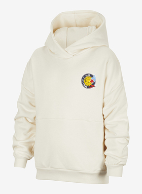 Nike/耐克正品Icon大童美式复古简约连帽印花卫衣HV1747-110