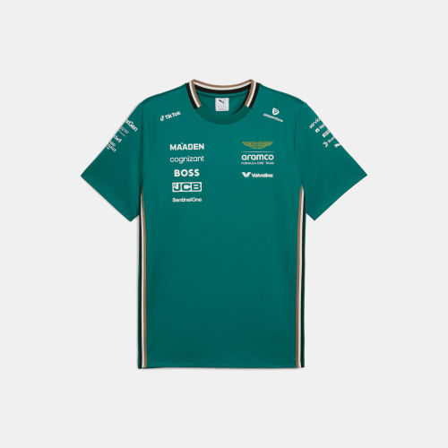 Puma彪马正品ASTON MARTIN ARAMCO F1男短袖赛车T恤713694-01