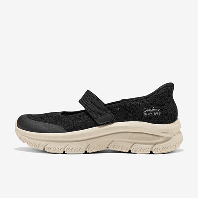 Skechers斯凯奇正品Slip-On女款舒适耐穿玛丽珍鞋159520-BLK
