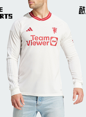 Adidas/阿迪达斯正品春夏男士字母印花经典足球运动长袖T恤IP1745