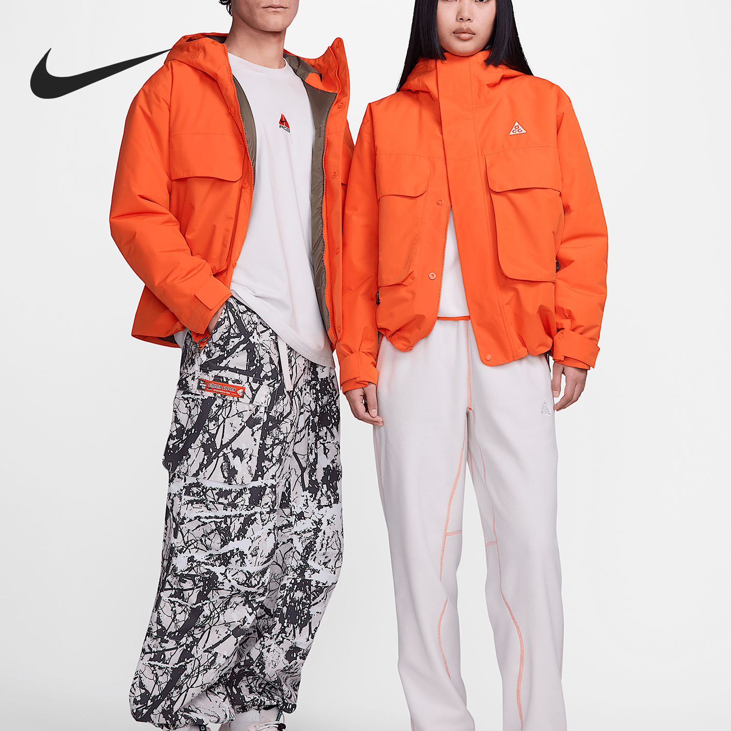 Nike/耐克正品新款男士时尚宽松长袖连帽运动棉服FV8682-819