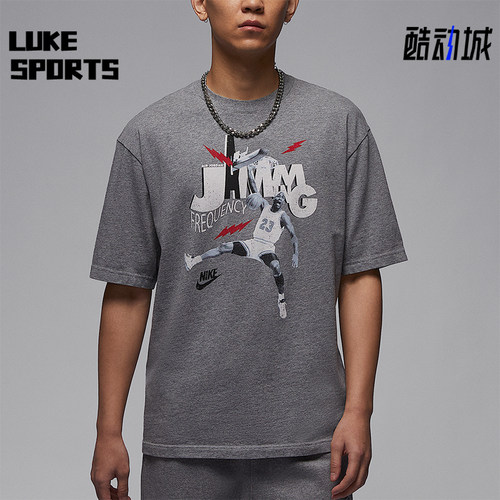 Nike/耐克正品JORDAN男士复古厚实透气休闲图案短袖HJ2930-091