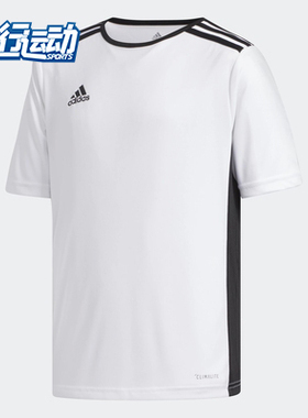 Adidas/阿迪达斯正品儿童休闲短袖ENTRADA 18 JSYY运动T恤CF1044