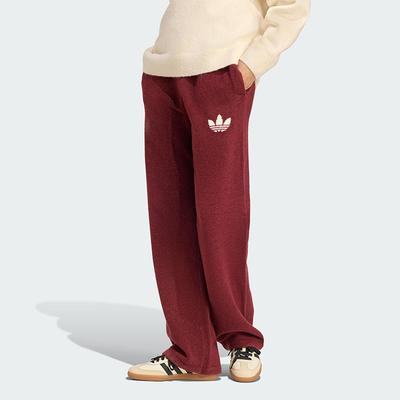 Adidas/阿迪达斯正品三叶草女士休闲运动针织阔腿日常长裤KF2533