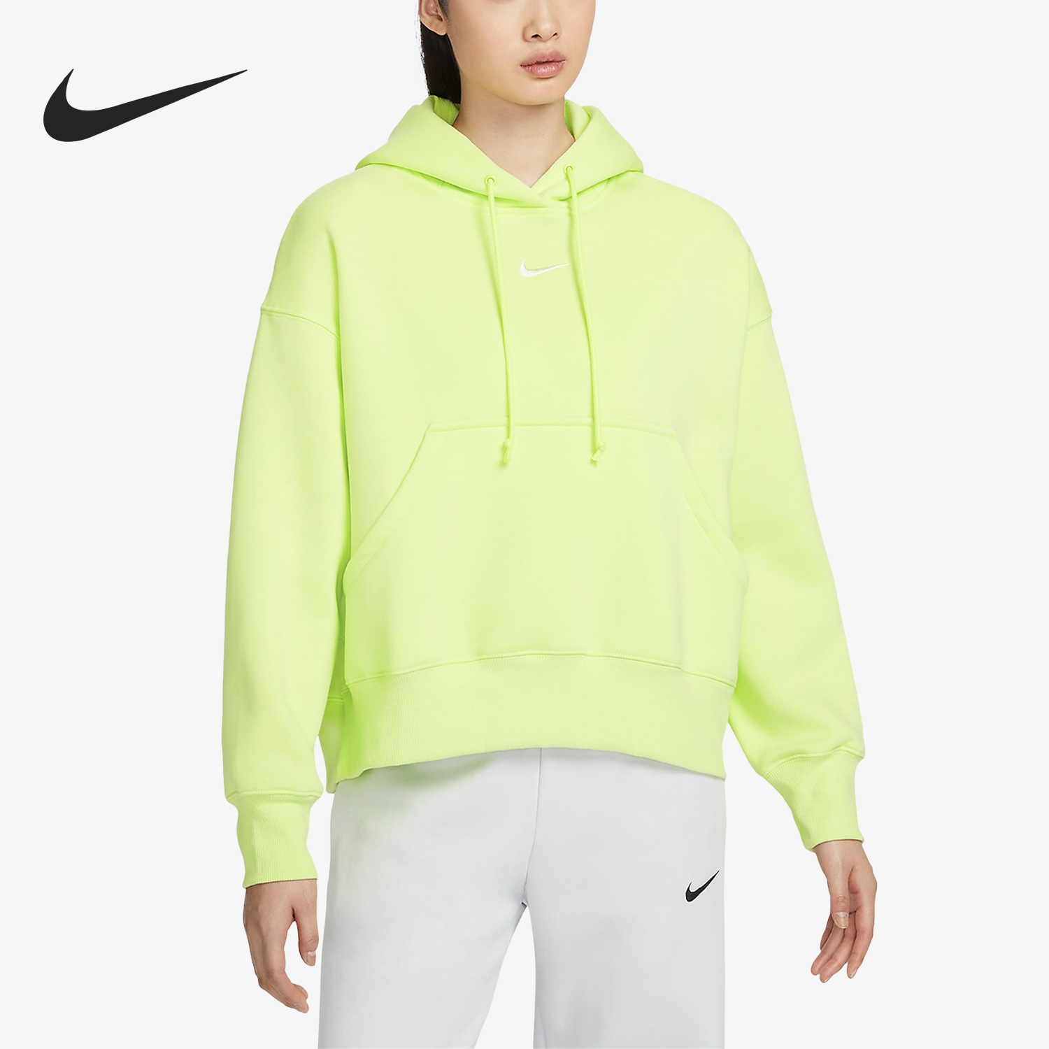 Nike/耐克正品Oversize女士时尚针织连帽休闲卫衣DQ5859-736