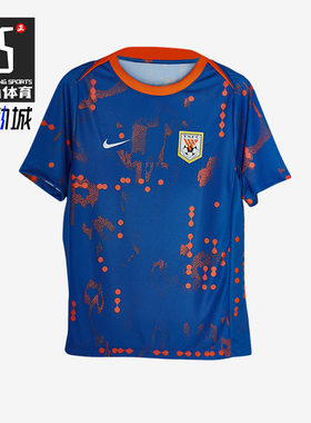 Nike/耐克正品2025男士运动圆领套头透气耐穿足球短袖IB3665-463