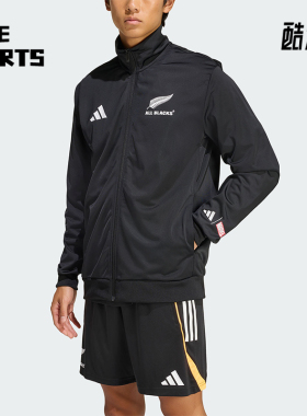 Adidas/阿迪达斯正品新款男黑色自然印花经典立领夹克外套KB0064