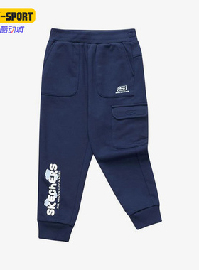 Skechers/斯凯奇正品春季新款儿童休闲运动针织长裤L123B028-007D