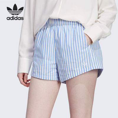 Adidas阿迪达斯正品女款Premium Essentials条纹款短裤IC5294