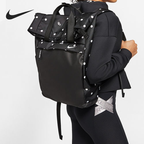 Nike耐克正品女弧形肩带双根拉链暗格运动双肩背包BA6185-010
