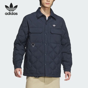 宽松保暖翻领羽绒服JD3747 三叶草男士 Adidas 阿迪达斯官方正品