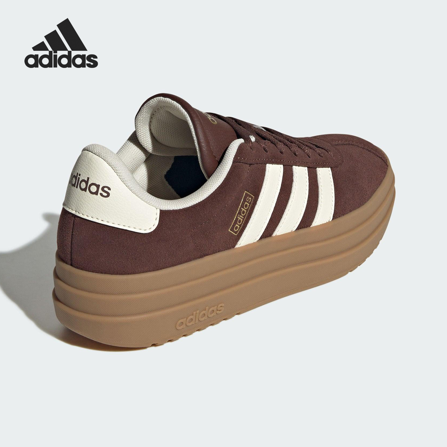 Adidas/阿迪达斯官方正品VL COURT BOLD女士厚底运动板鞋KJ6856