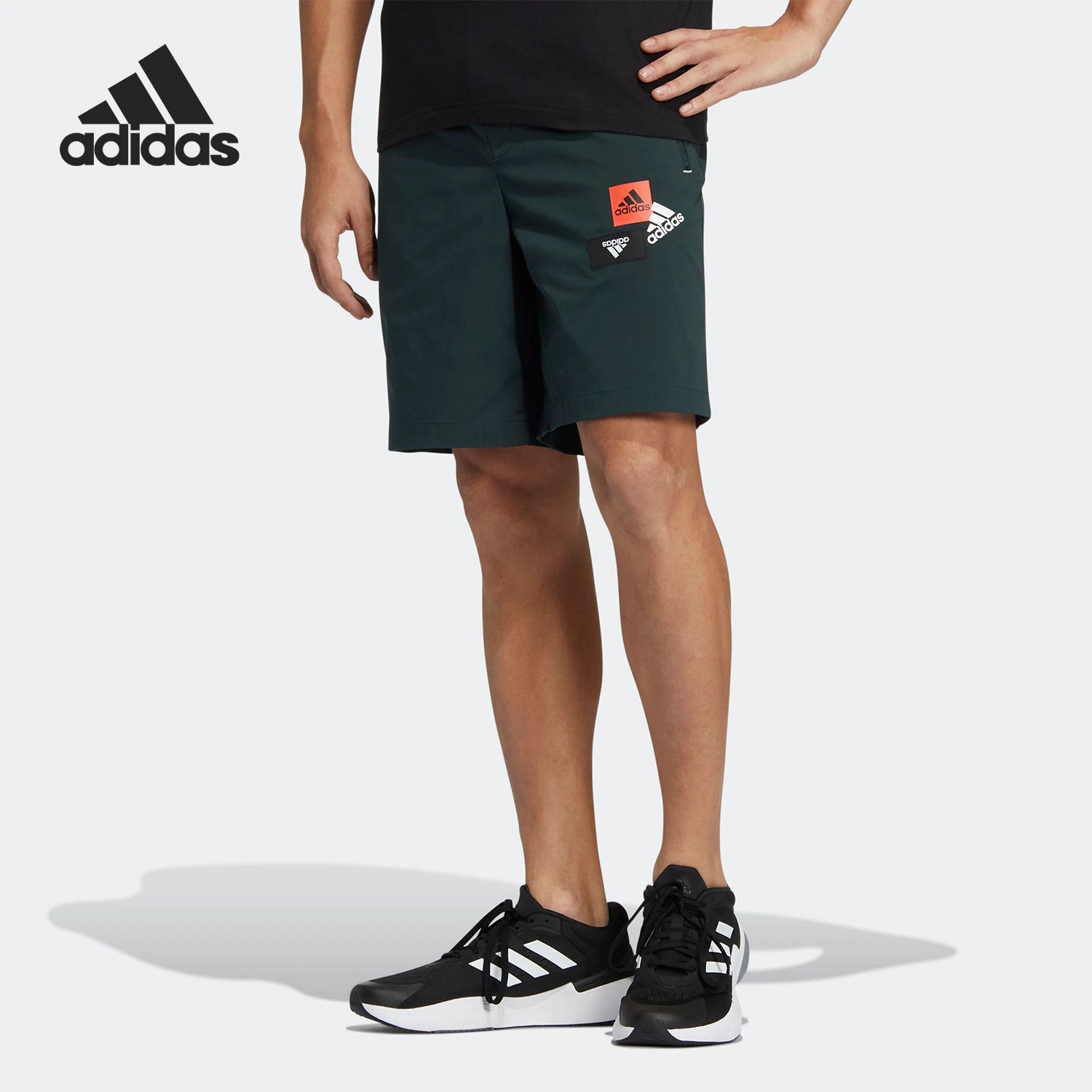 Adidas/阿迪达斯正品夏季男子运动训练短裤透气五分裤HM2973