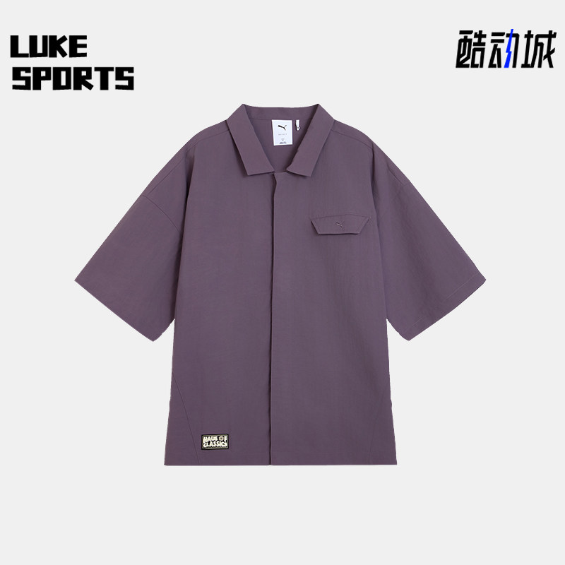 Puma/彪马正品夏季男女廓形徽章休闲经典翻领短袖衬衫631555-46