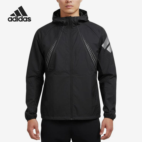 Adidas/阿迪达斯官方正品FOS连帽拉链长袖夹克男夹克外套KW0100