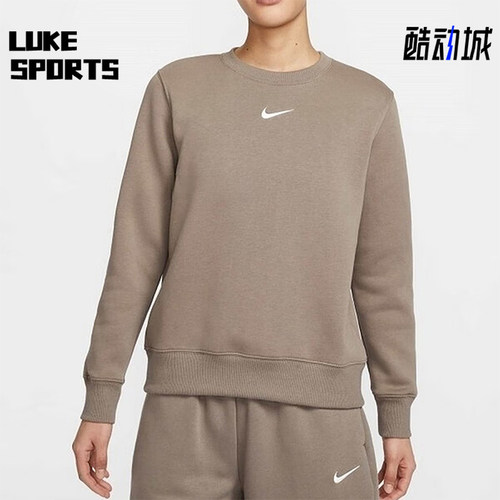Nike/耐克正品2025新款女士宽松圆领运动保暖卫衣DQ5752-233