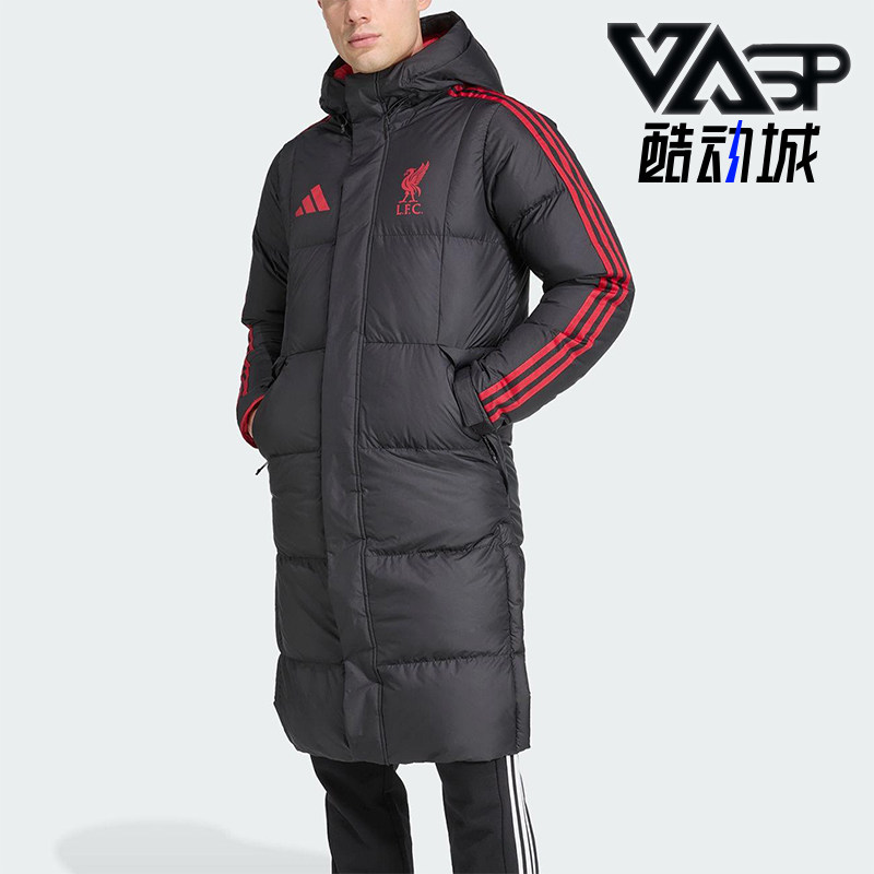 Adidas/阿迪达斯正品冬季男士长款利物浦足球运动羽绒服JW0966