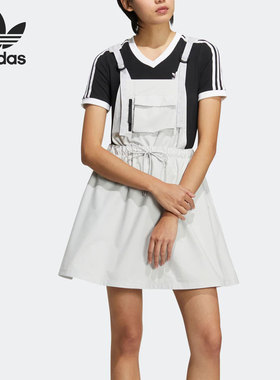 Adidas/阿迪达斯正品 DRESS 三叶草女子运动背带连衣裙HS9496