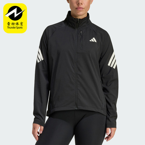 Adidas/阿迪达斯正品春秋女士运动立领透湿排汗跑步夹克JZ5145
