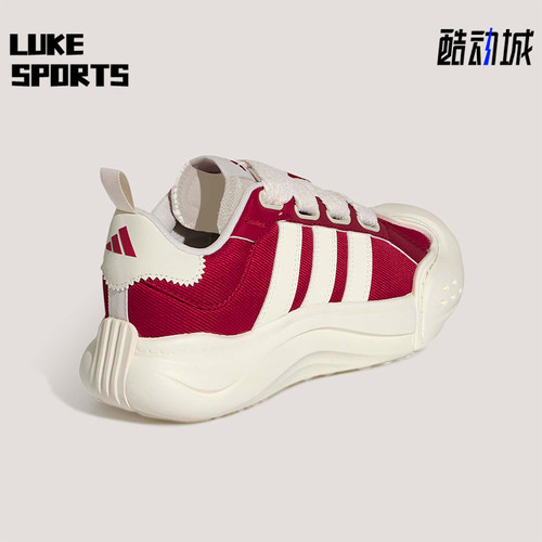 Adidas/阿迪达斯正品2026女士系带网球潮流厚底耐磨运动鞋KH7981