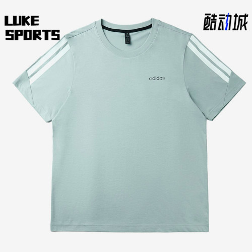 Adidas/阿迪达斯正品MSJ3STEE条纹简约圆领T恤经典灰色短袖KQ5325