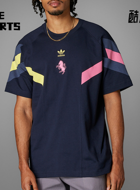 Adidas/阿迪达斯正品男士圆领休闲经典印花运动短袖T恤IN5598