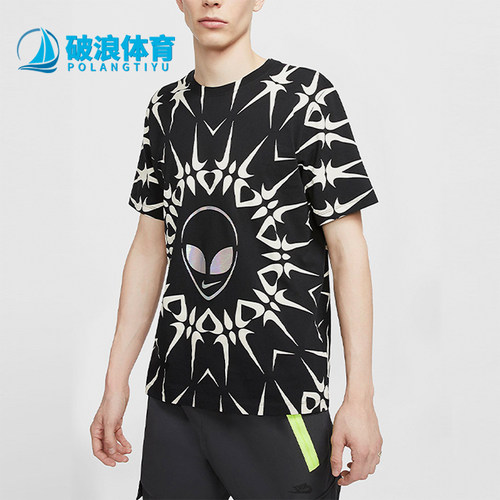 Nike/耐克正品男士印花休闲运动圆领短袖正肩袖T恤CT7051-010