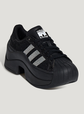 Adidas/阿迪达斯正品三叶草女士休闲经典厚底闪钻运动鞋IH1663