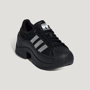 Adidas 三叶草女士休闲经典 厚底闪钻运动鞋 IH1663 阿迪达斯正品