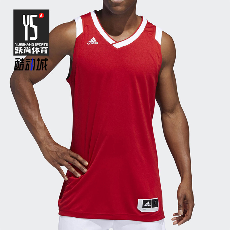 Adidas/阿迪达斯正品夏季男士针织吸湿排汗运动篮球T恤背心BQ7767