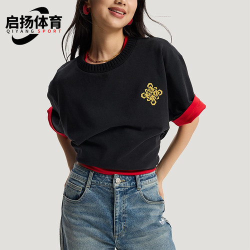 Adidas/阿迪达斯正品三叶草男女运动针织柔软新年款短袖T恤KT0714