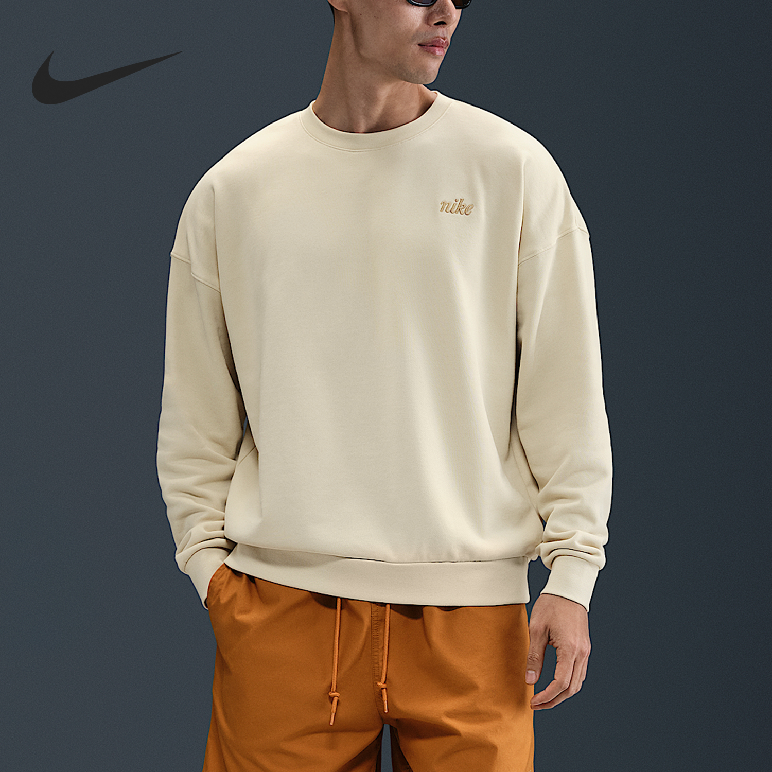 Nike/耐克正品2025春季男士针织宽松套头休闲卫衣IB8360-229