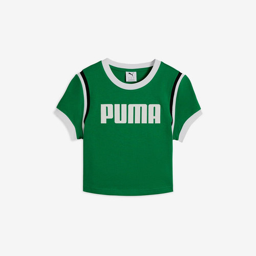 Puma/彪马正品夏季女士时尚短款字母印花短袖T恤631946-86