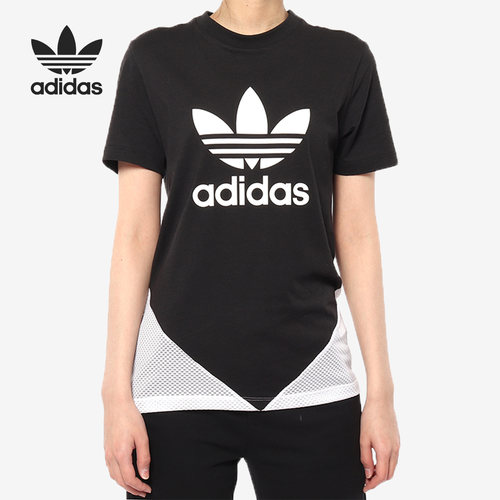 Adidas/阿迪达斯三叶草女子经典网眼拼接针织T恤 CY7367