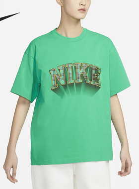 Nike/耐克正品休闲装格纹立体男子运动短袖T恤 FB2736-324