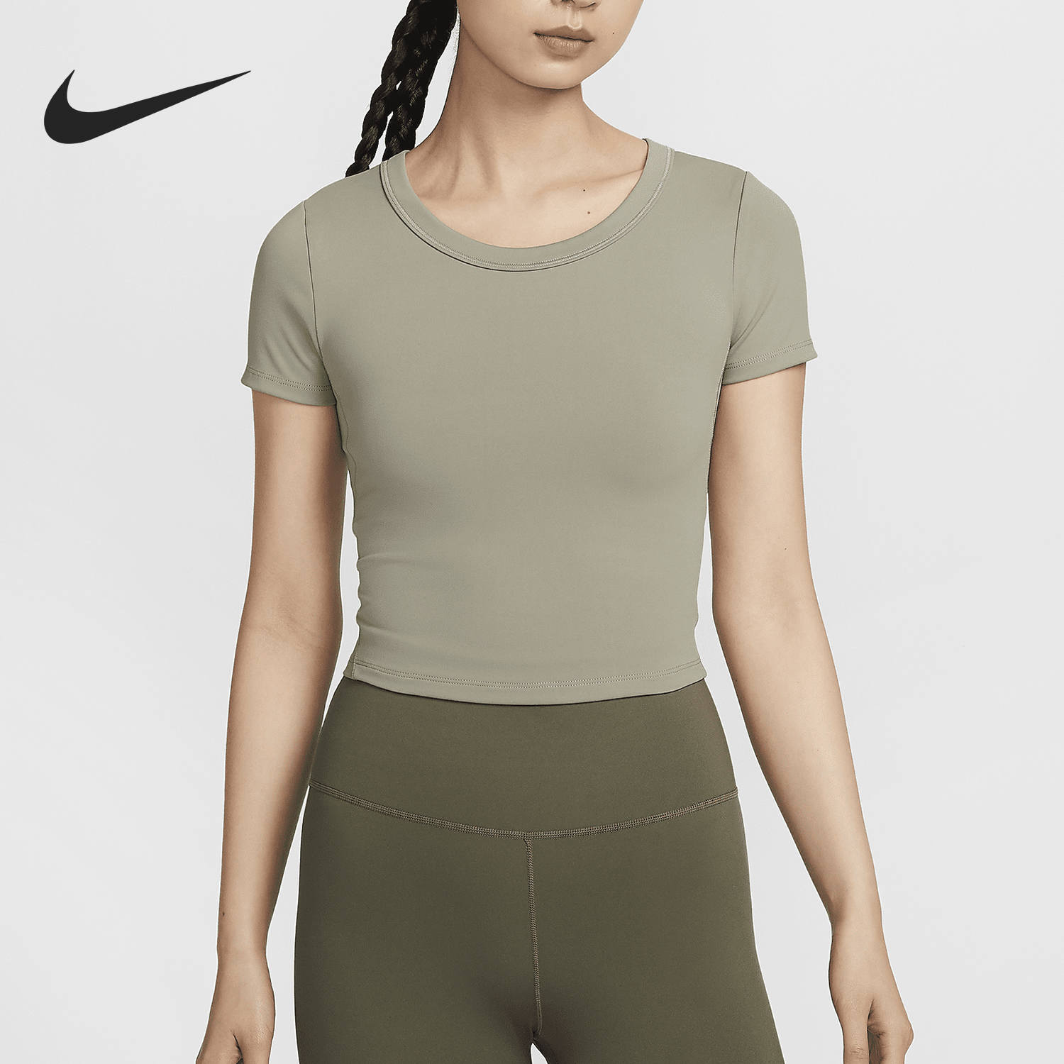 Nike/耐克正品One Fitted Dri-FIT女士短袖短款T恤FN2805-320