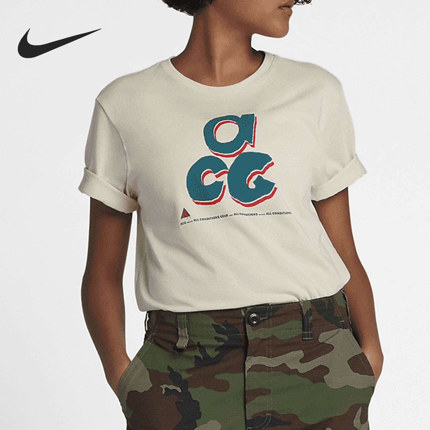 Nike/耐克正品当季新款男女同款字母印花短袖T恤BQ6844-271