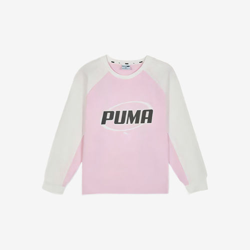 Puma/彪马正品Colorblock长袖T恤儿童粉白色上衣950544-03
