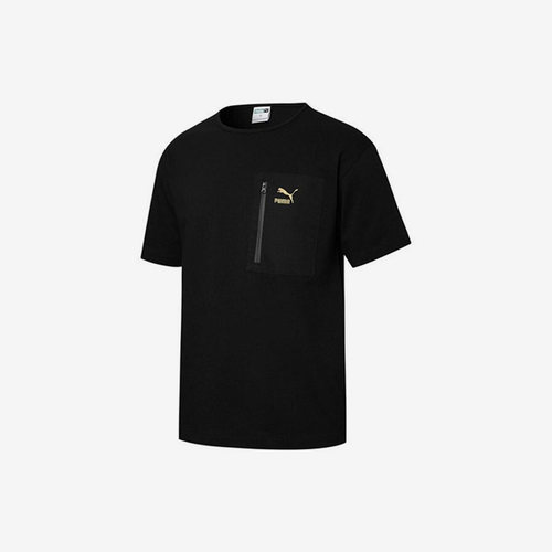 Puma/彪马正品男女同款休闲运动口袋拉链短袖T恤534002-01