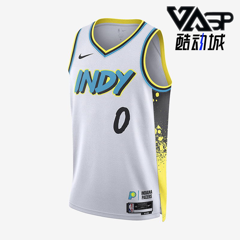 耐克男士印花拼接宽松透气球衣