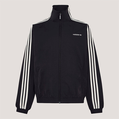 Adidas/阿迪达斯正品三叶草女士高领经典条纹日常休闲外套KX7977