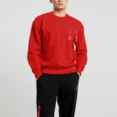 彪马正品 536578 男女同款 卫衣 刺绣圆领纯色宽松长袖 Puma