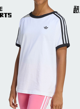 Adidas/阿迪达斯正品三叶草大童圆领运动休闲针织耐穿短袖KE0920